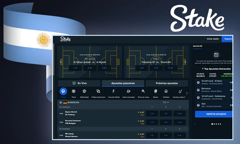 Mercados de apuestas para Stake Argentina
